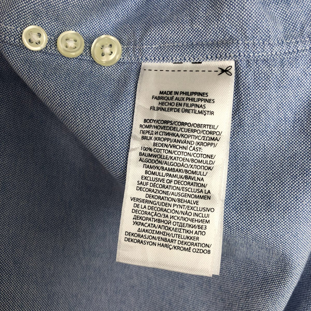 Ralph Lauren CLASSIC FIT Polo Bear Long-Sleeve Button-Down Shirt, Men's Size XL (approx.) cotton Blue type light blue Vintage Second Hand