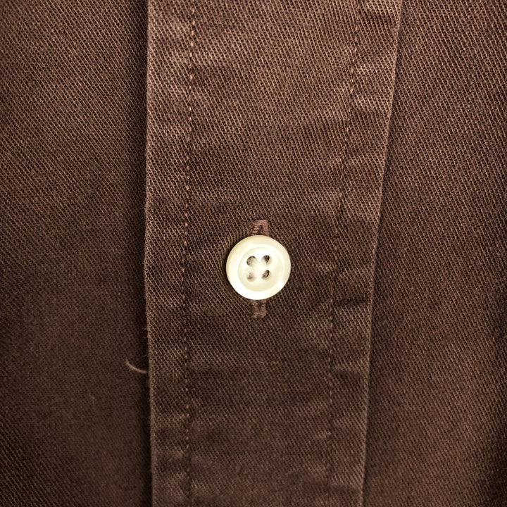 Ralph Lauren BLAIRE long sleeve button down shirt, men's XL size cotton brown type Vintage Second Hand