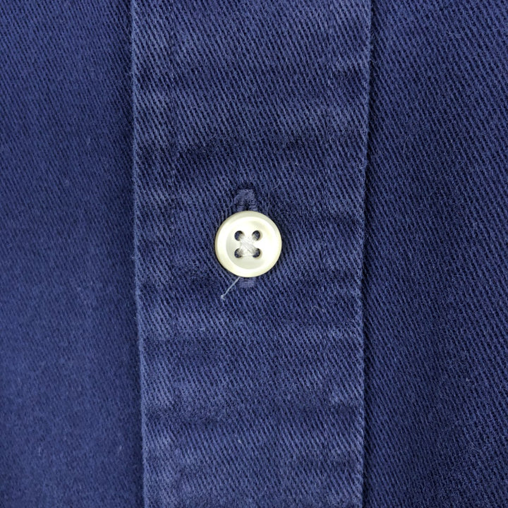 Ralph Lauren BLAKE long sleeve button down shirt, men's size L cotton navy blue type Vintage Second Hand