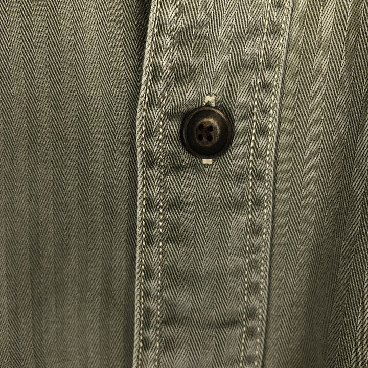Ralph Lauren POLO RALPH LAUREN Long-Sleeve Cotton Shirt, Men's Size XL (approx.) cotton Khaki type Vintage Second Hand