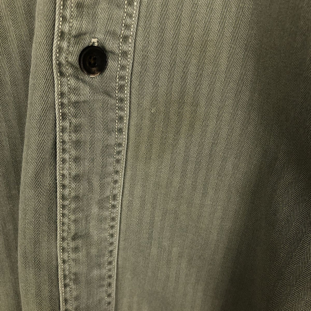 Ralph Lauren POLO RALPH LAUREN Long-Sleeve Cotton Shirt, Men's Size XL (approx.) cotton Khaki type Vintage Second Hand