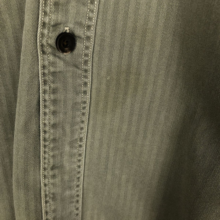 Ralph Lauren POLO RALPH LAUREN Long-Sleeve Cotton Shirt, Men's Size XL (approx.) cotton Khaki type Vintage Second Hand