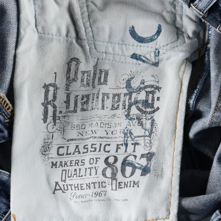 Ralph Lauren POLO RALPH LAUREN CLASSIC FIT Straight Denim Pants, Men's Size W38 (approx.) cotton blue type Vintage Second Hand