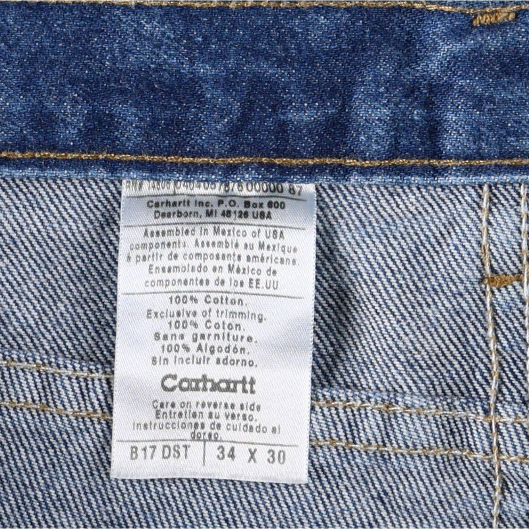 Carhartt Tapered Denim Pants for Men, W34 equivalent cotton blue type Vintage Second Hand