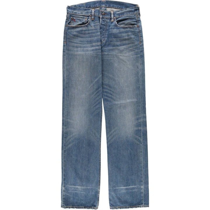 Ralph Lauren Polo Ralph Lauren Straight Denim Pants, Men's Size W33 (approx.) cotton blue type Vintage Second Hand