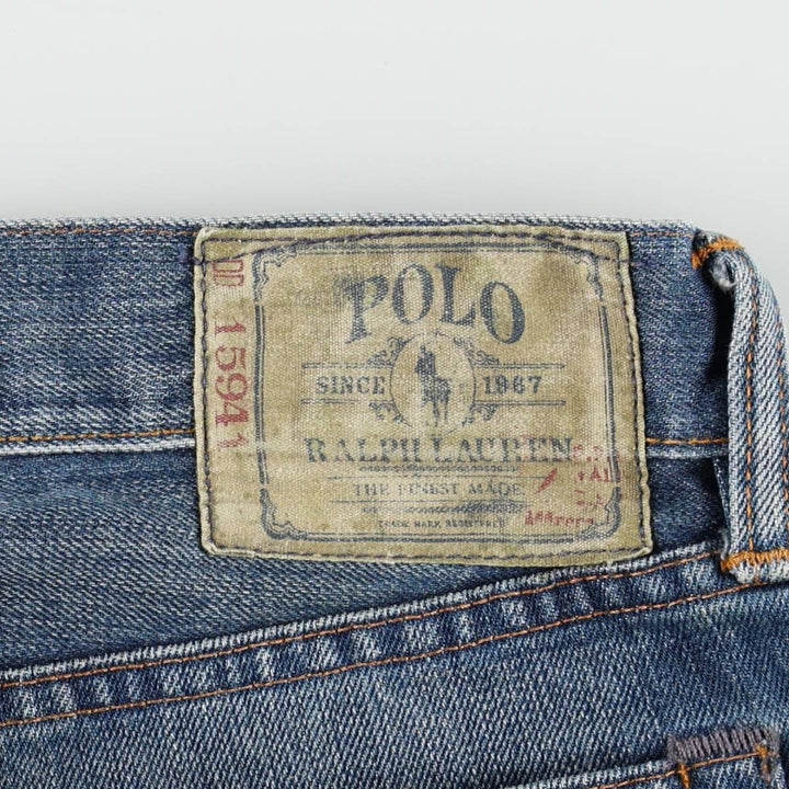 Ralph Lauren Polo Ralph Lauren Straight Denim Pants, Men's Size W33 (approx.) cotton blue type Vintage Second Hand