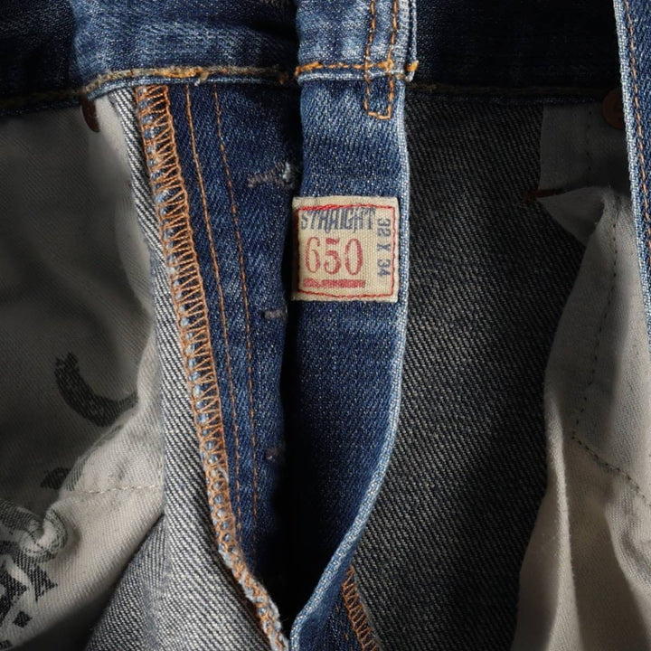Ralph Lauren Polo Ralph Lauren Straight Denim Pants, Men's Size W33 (approx.) cotton blue type Vintage Second Hand