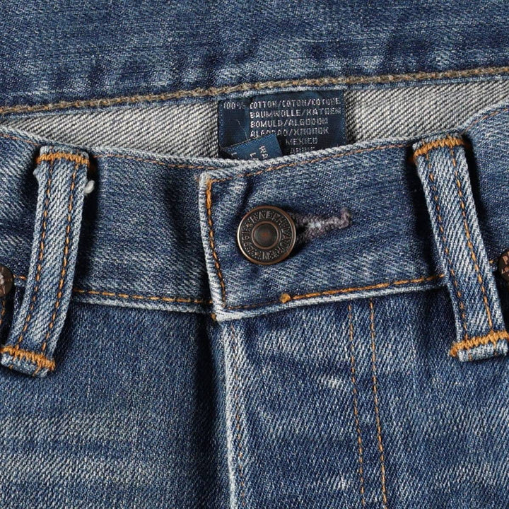 Ralph Lauren Polo Ralph Lauren Straight Denim Pants, Men's Size W33 (approx.) cotton blue type Vintage Second Hand