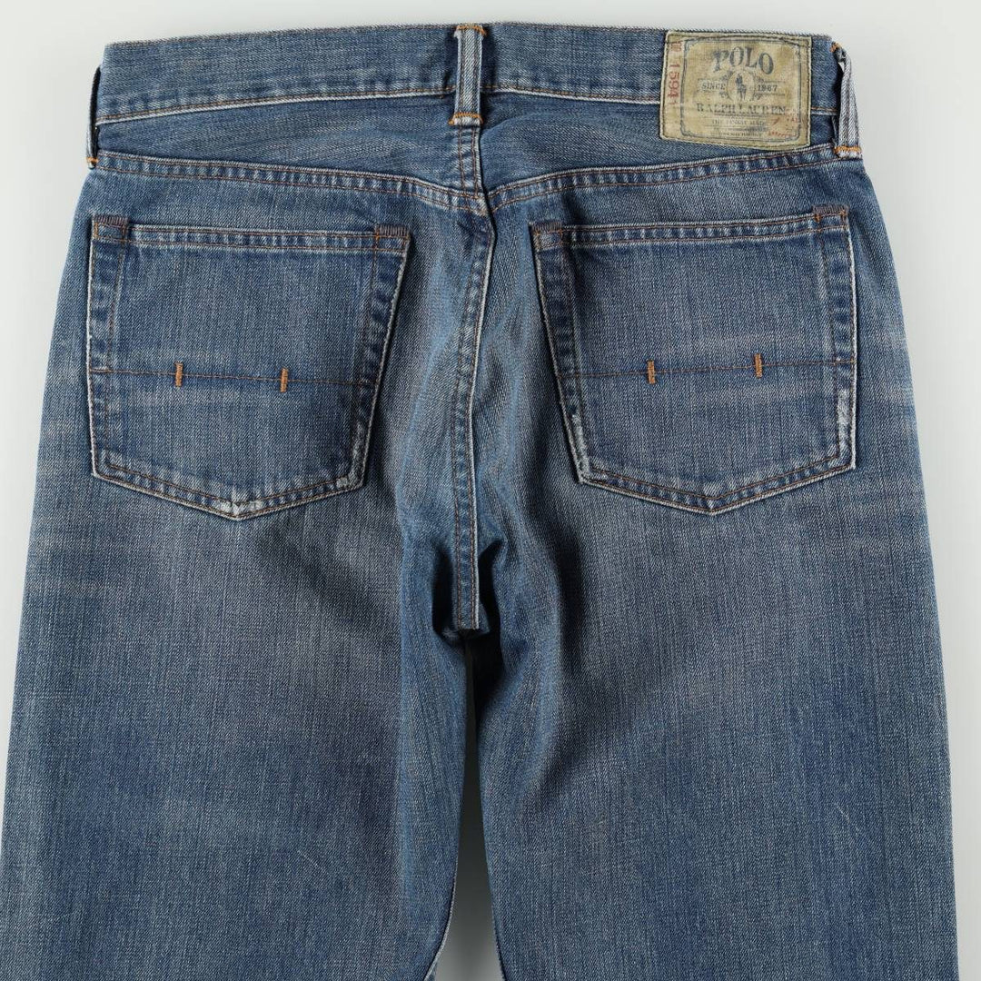 Ralph Lauren Polo Ralph Lauren Straight Denim Pants, Men's Size W33 (approx.) cotton blue type Vintage Second Hand