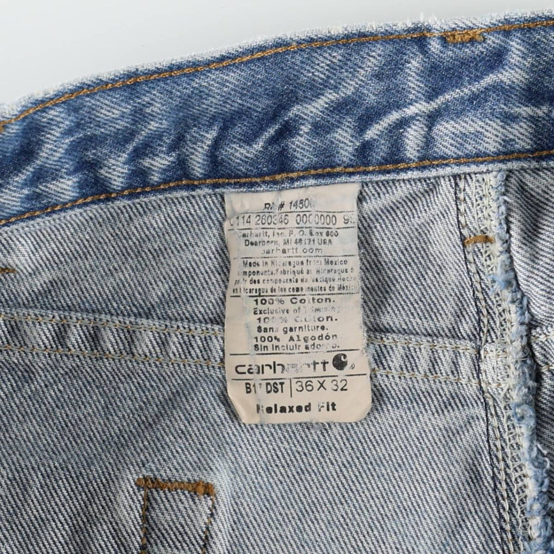 Carhartt Relaxed Fit Tapered Denim Pants for Men, W35 cotton blue type Vintage Second Hand