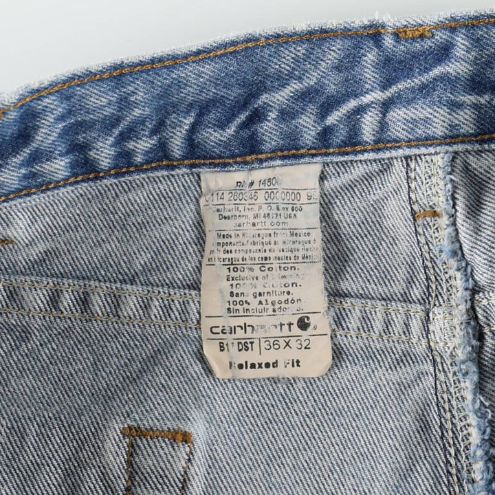 Carhartt Relaxed Fit Tapered Denim Pants for Men, W35 cotton blue type Vintage Second Hand