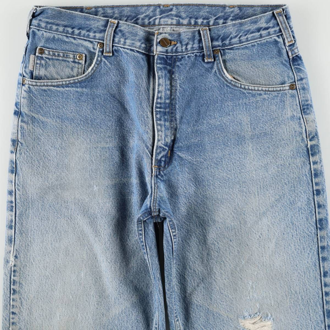 Carhartt Relaxed Fit Tapered Denim Pants for Men, W35 cotton blue type Vintage Second Hand