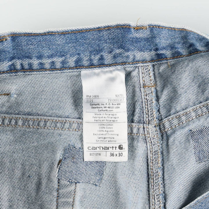 2000'S Carhartt Dungaree Fit Tapered Denim Pants, Men's W35 (approx.) cotton blue type Vintage Second Hand