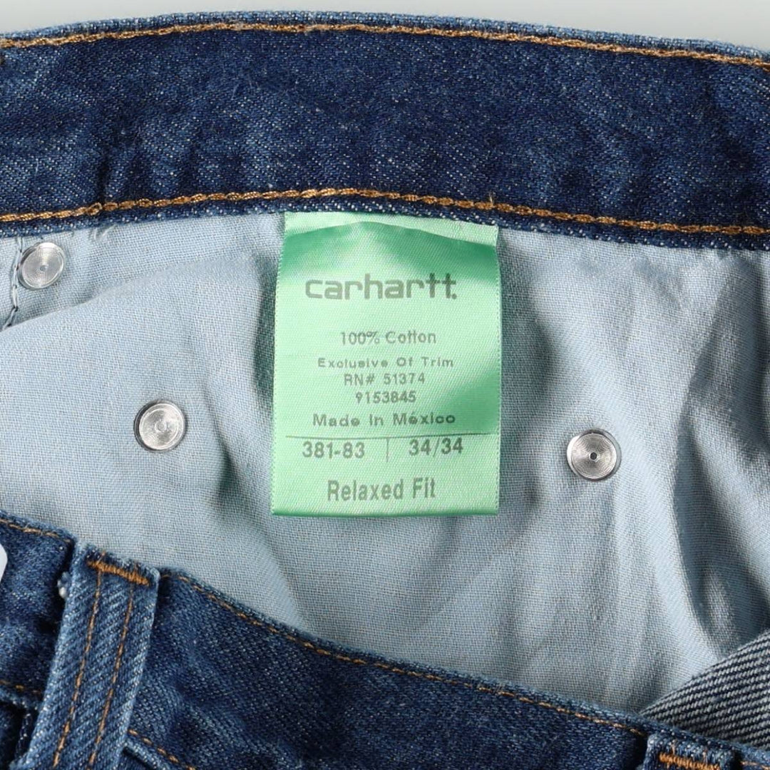 Carhartt Relaxed Fit Straight Denim Pants, Men's, Size 35 cotton blue type Vintage Second Hand