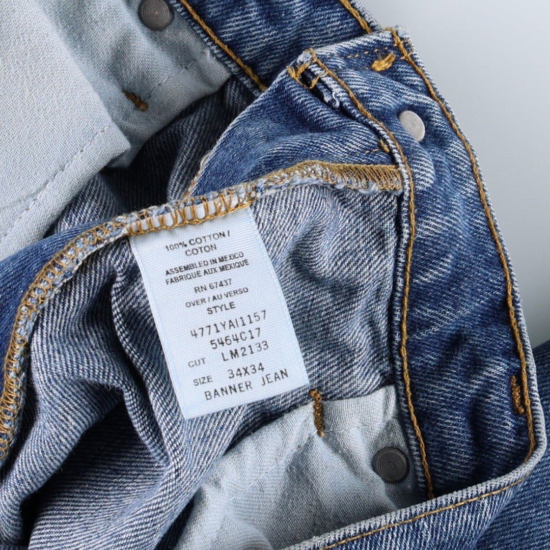 2000'S Ralph Lauren Polo Jeans Company Men's Straight Denim Pants, Size W35 cotton blue type Vintage Second Hand