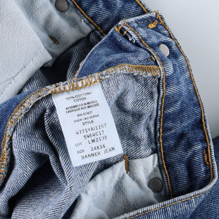 2000'S Ralph Lauren Polo Jeans Company Men's Straight Denim Pants, Size W35 cotton blue type Vintage Second Hand
