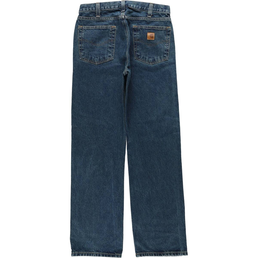 Carhartt Straight Denim Pants for Men, W32 equivalent cotton blue type Vintage Second Hand