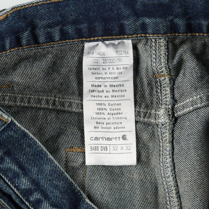 Carhartt Straight Denim Pants for Men, W32 equivalent cotton blue type Vintage Second Hand