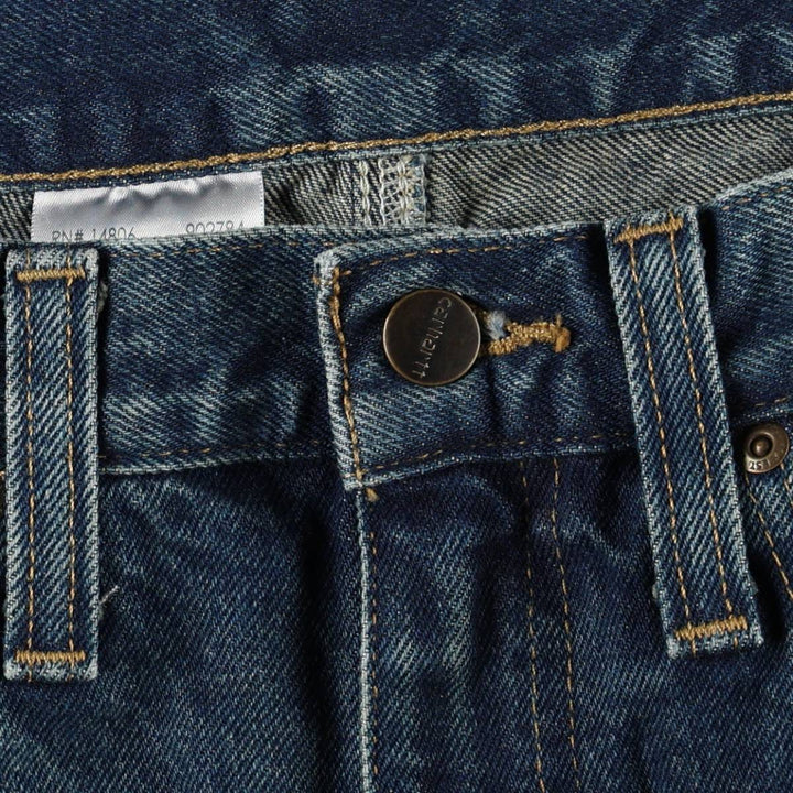 Carhartt Straight Denim Pants for Men, W32 equivalent cotton blue type Vintage Second Hand