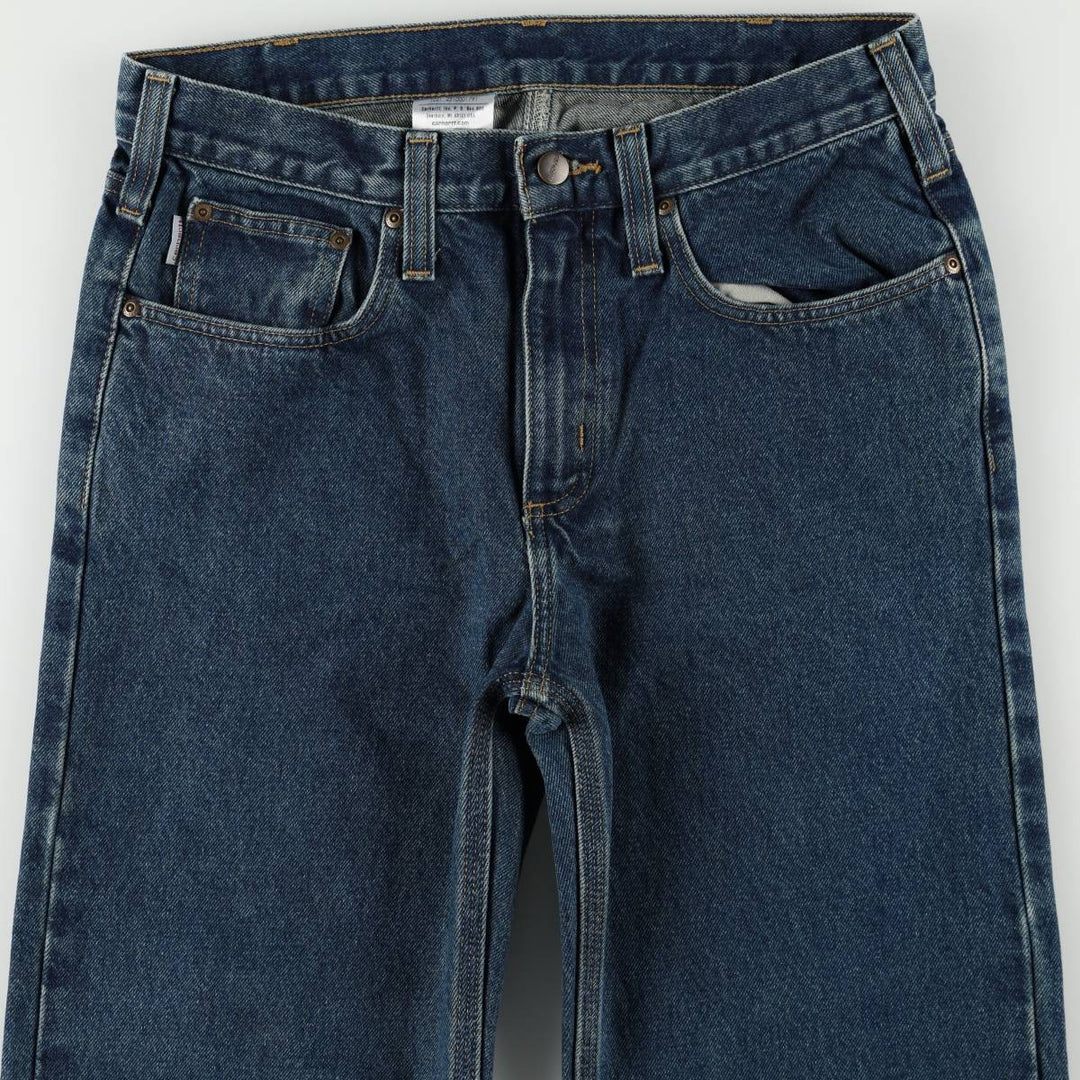 Carhartt Straight Denim Pants for Men, W32 equivalent cotton blue type Vintage Second Hand