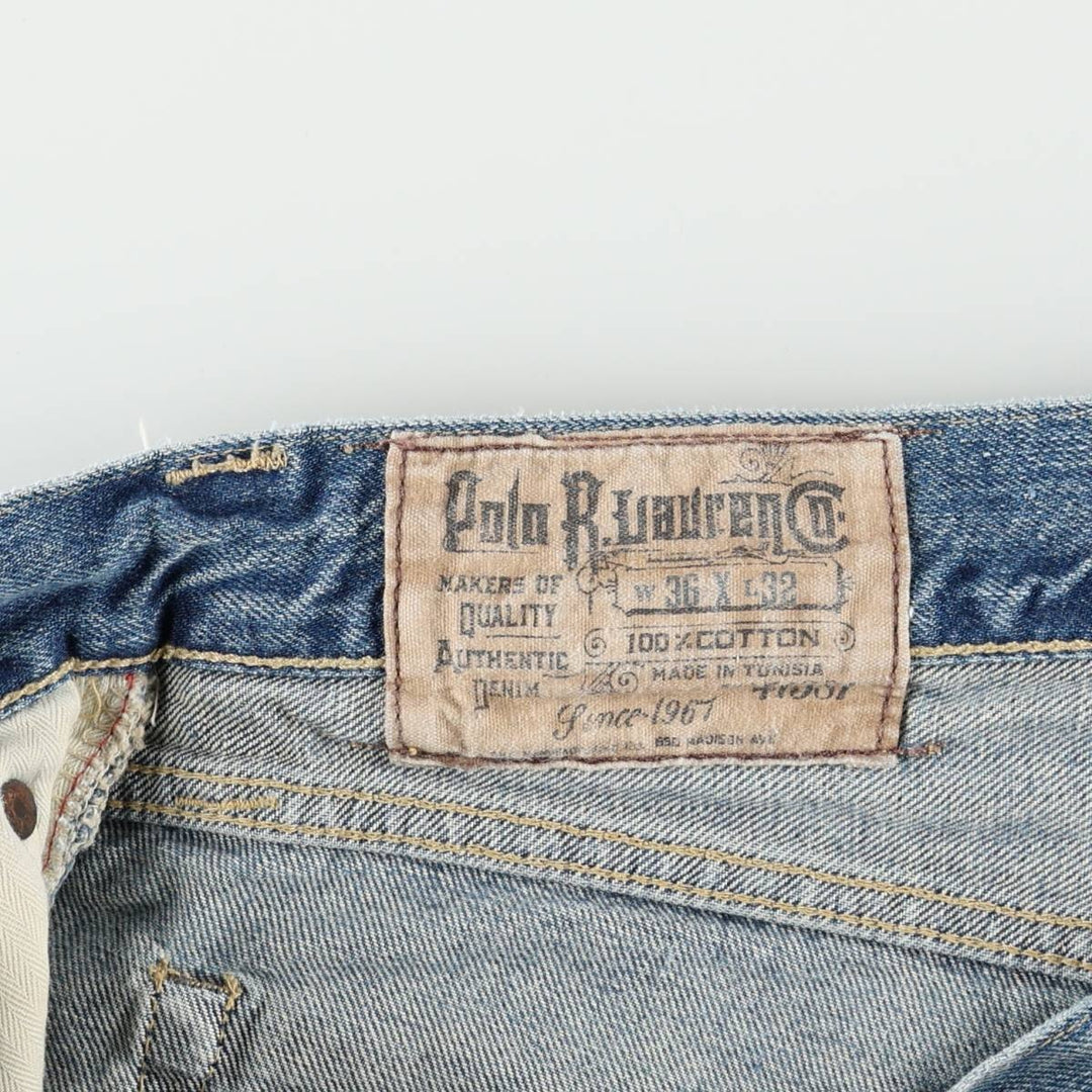 Ralph Lauren Polo Ralph Lauren Straight Denim Pants, Men's Size W36 (approx.) cotton blue type Vintage Second Hand