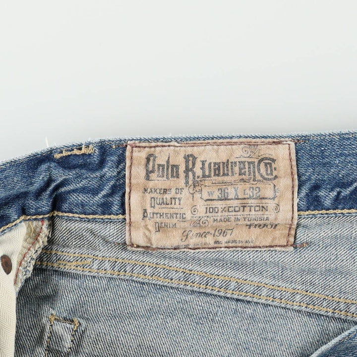 Ralph Lauren Polo Ralph Lauren Straight Denim Pants, Men's Size W36 (approx.) cotton blue type Vintage Second Hand