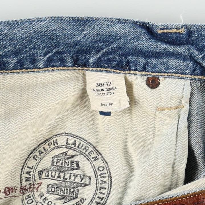 Ralph Lauren Polo Ralph Lauren Straight Denim Pants, Men's Size W36 (approx.) cotton blue type Vintage Second Hand