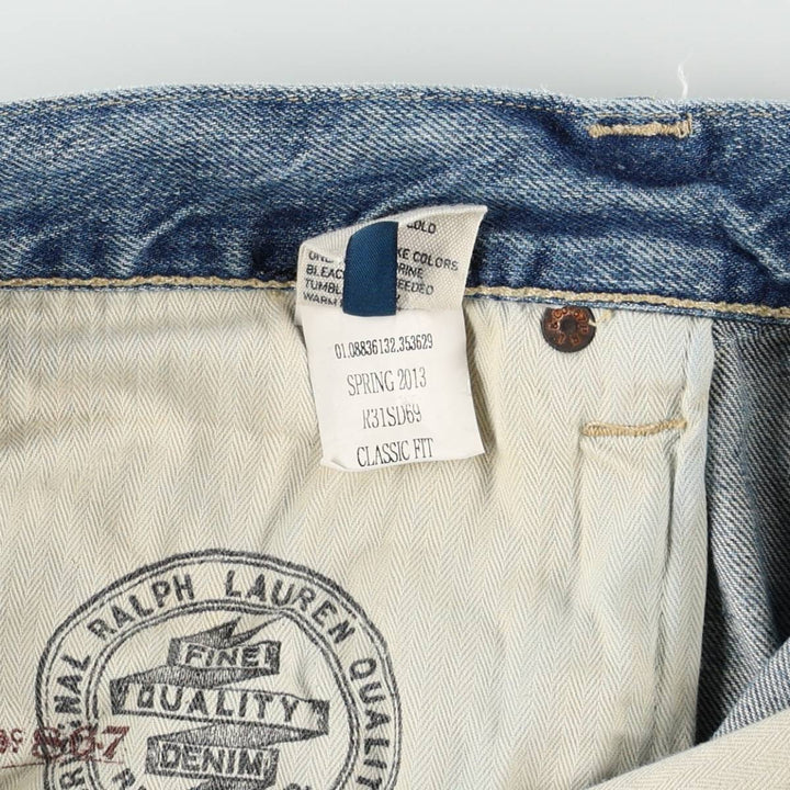 Ralph Lauren Polo Ralph Lauren Straight Denim Pants, Men's Size W36 (approx.) cotton blue type Vintage Second Hand