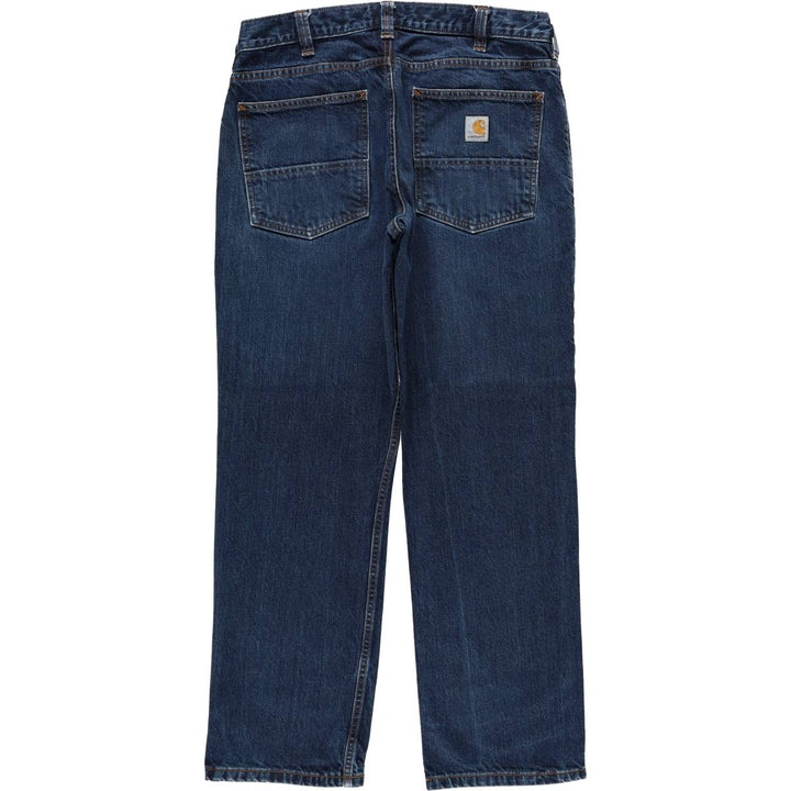 Carhartt Relaxed Fit Tapered Denim Pants for Men, W34 equivalent cotton blue type Vintage Second Hand
