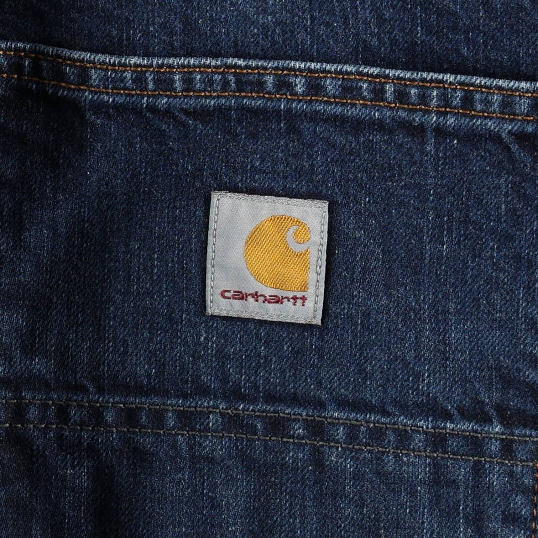 Carhartt Relaxed Fit Tapered Denim Pants for Men, W34 equivalent cotton blue type Vintage Second Hand