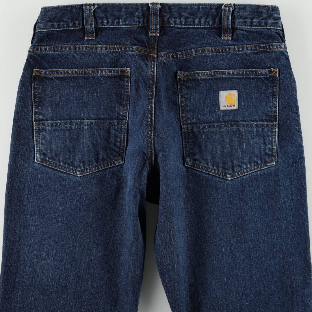 Carhartt Relaxed Fit Tapered Denim Pants for Men, W34 equivalent cotton blue type Vintage Second Hand