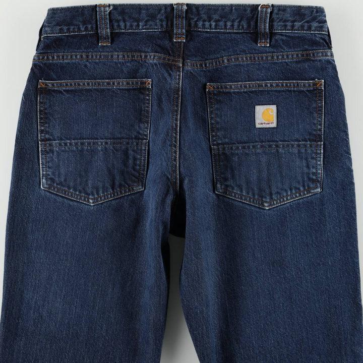 Carhartt Relaxed Fit Tapered Denim Pants for Men, W34 equivalent cotton blue type Vintage Second Hand