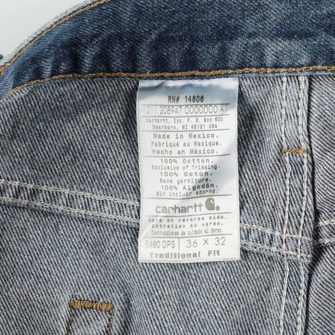 Carhartt Traditional FIT Straight Denim Pants, Men's, W36 equivalent cotton blue type Vintage Second Hand