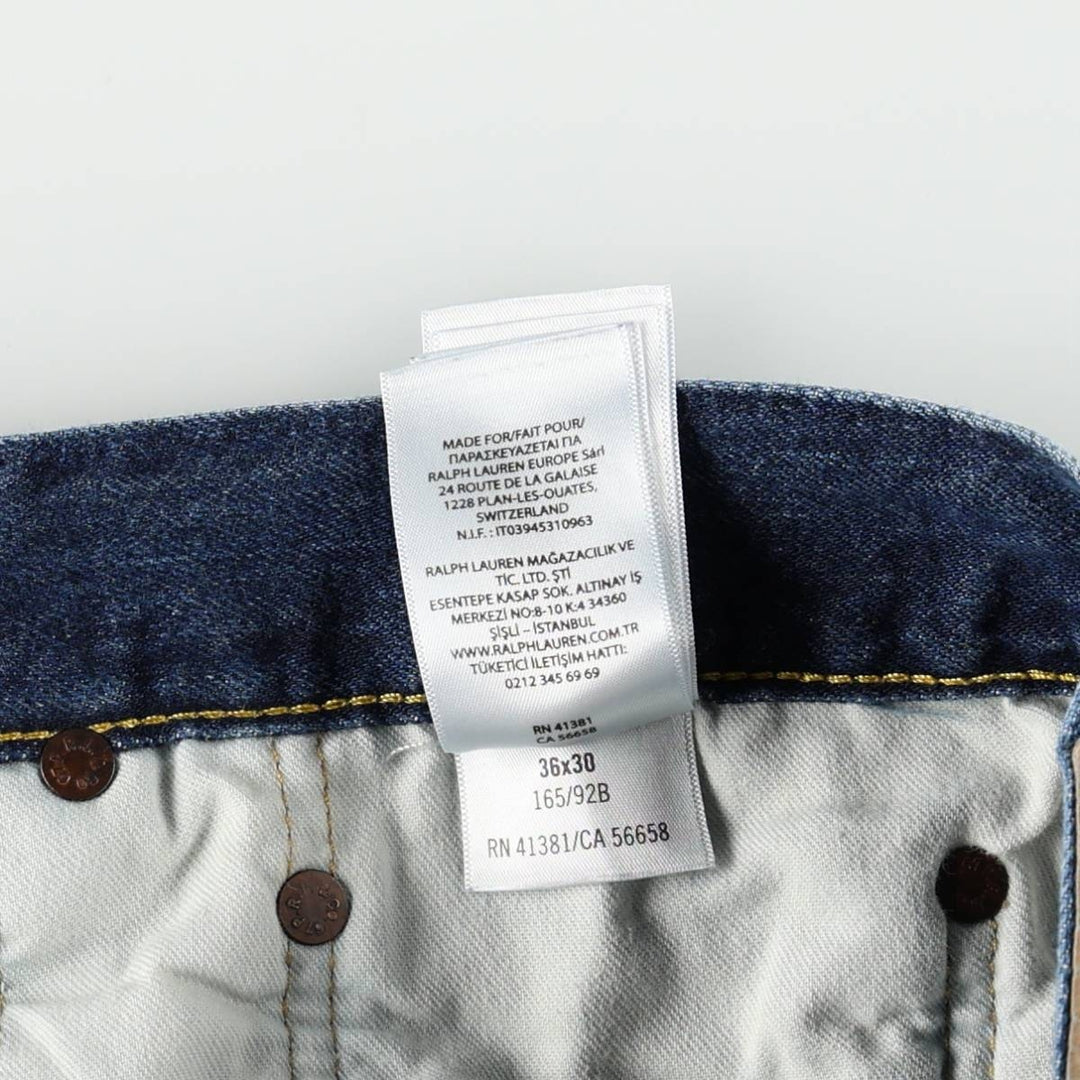 Ralph Lauren Polo Ralph Lauren Tapered Denim Pants, Men's Size W37 (approx.) cotton blue type Vintage Second Hand