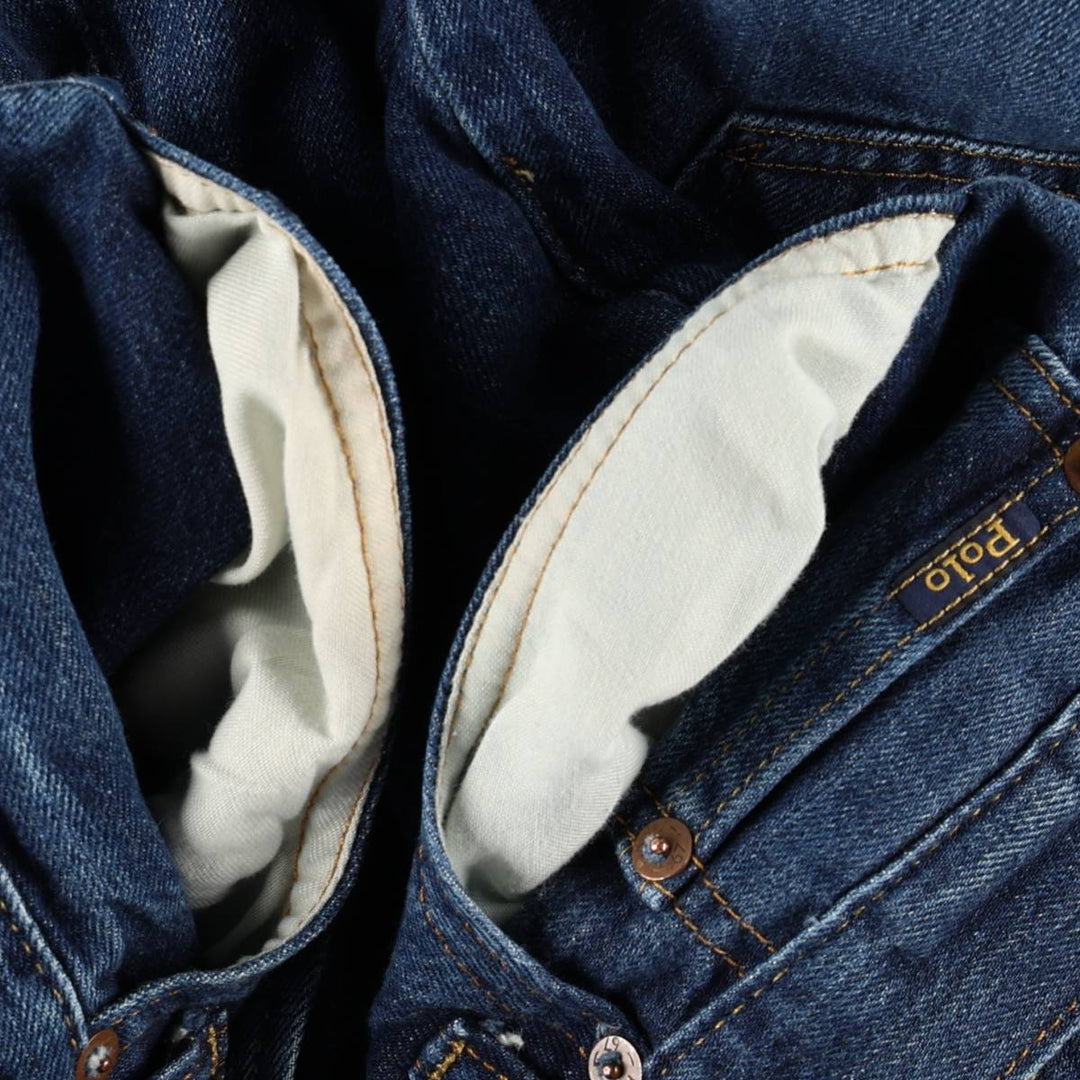 Ralph Lauren Polo Ralph Lauren Tapered Denim Pants, Men's Size W37 (approx.) cotton blue type Vintage Second Hand