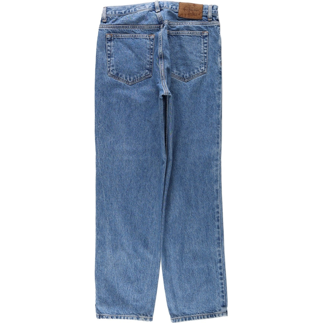 90s-00'S Calvin Klein JEANS Tapered Denim Pants Men's W31 (approx.) cotton blue type Vintage Second Hand