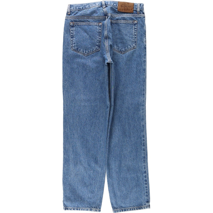90s-00'S Calvin Klein JEANS Tapered Denim Pants Men's W31 (approx.) cotton blue type Vintage Second Hand