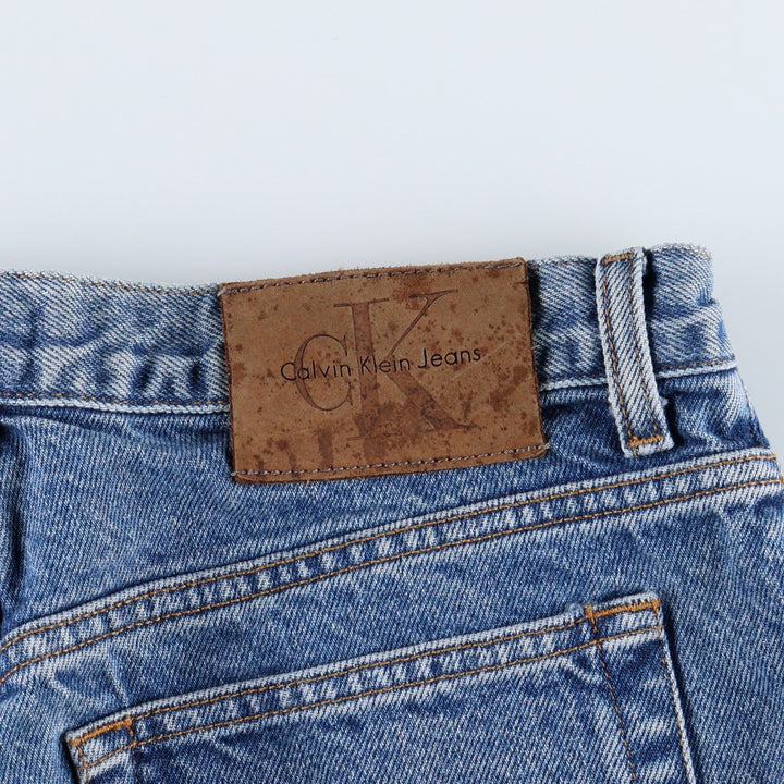 90s-00'S Calvin Klein JEANS Tapered Denim Pants Men's W31 (approx.) cotton blue type Vintage Second Hand