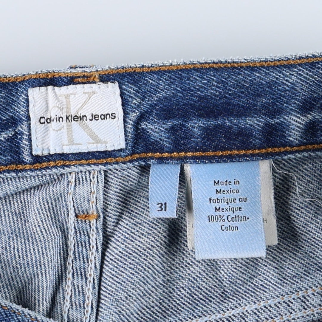 90s-00'S Calvin Klein JEANS Tapered Denim Pants Men's W31 (approx.) cotton blue type Vintage Second Hand