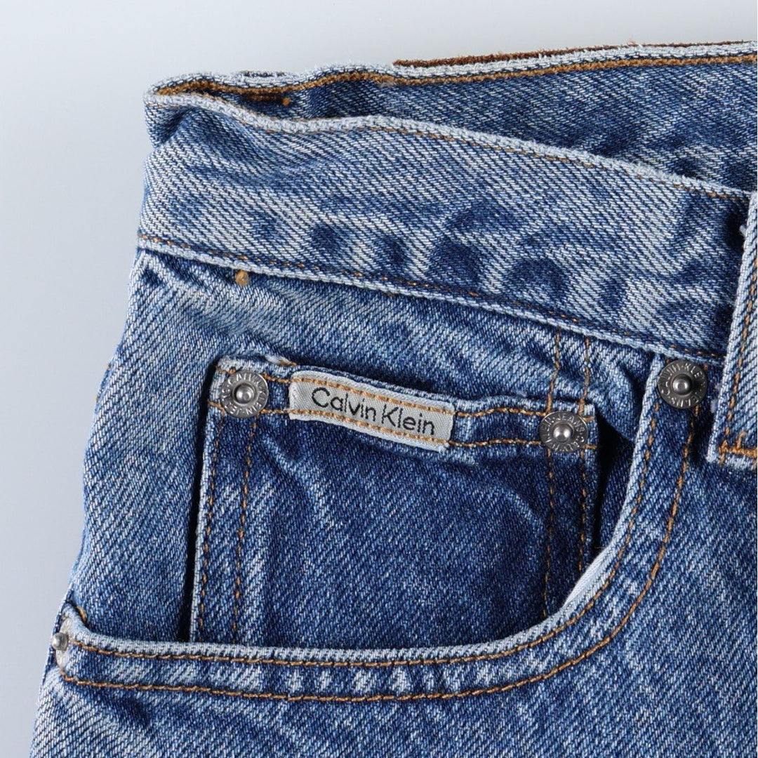 90s-00'S Calvin Klein JEANS Tapered Denim Pants Men's W31 (approx.) cotton blue type Vintage Second Hand