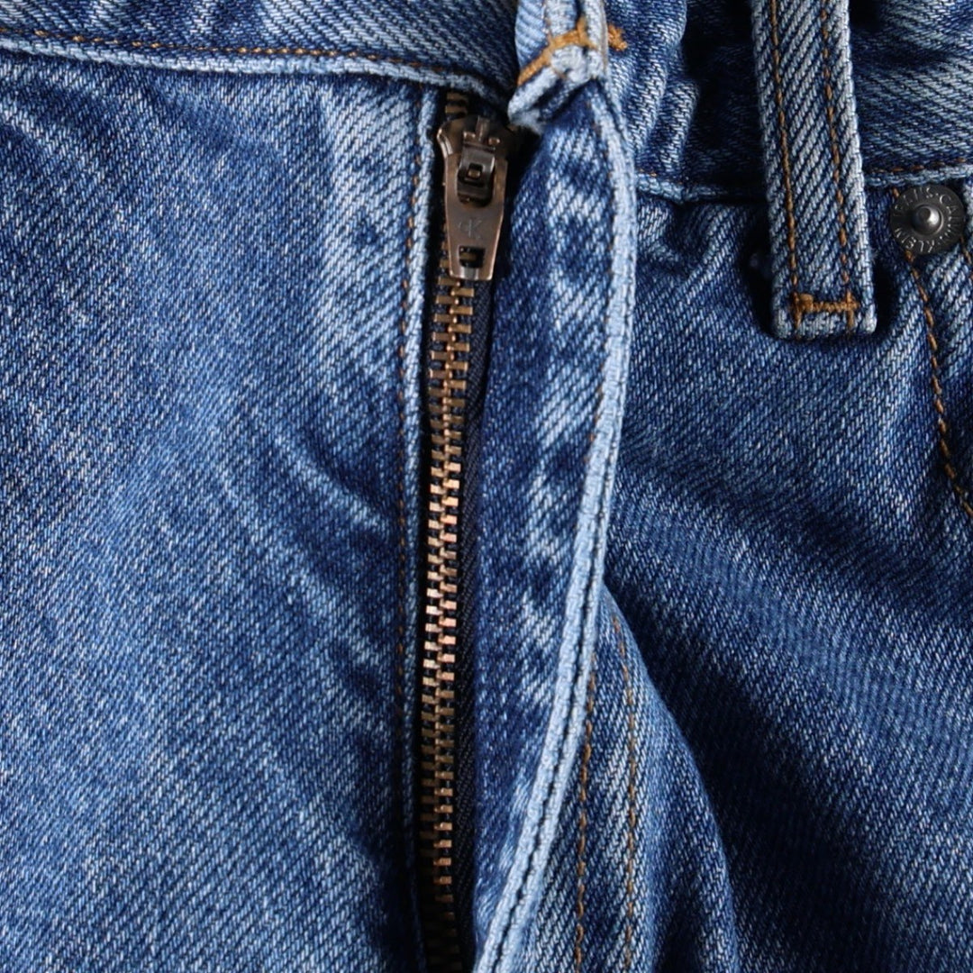 90s-00'S Calvin Klein JEANS Tapered Denim Pants Men's W31 (approx.) cotton blue type Vintage Second Hand