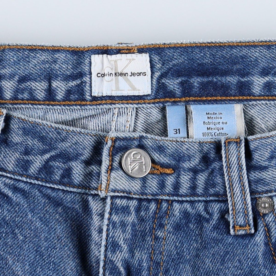 90s-00'S Calvin Klein JEANS Tapered Denim Pants Men's W31 (approx.) cotton blue type Vintage Second Hand