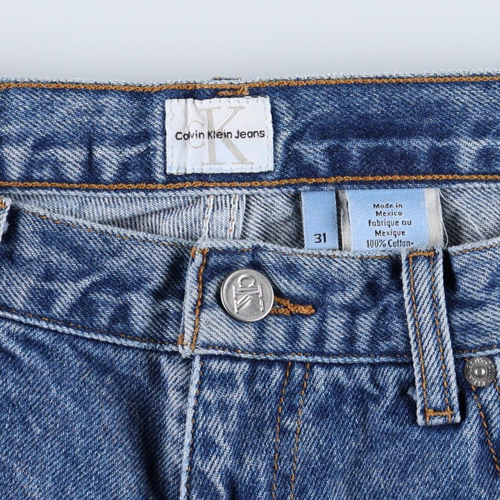 90s-00'S Calvin Klein JEANS Tapered Denim Pants Men's W31 (approx.) cotton blue type Vintage Second Hand