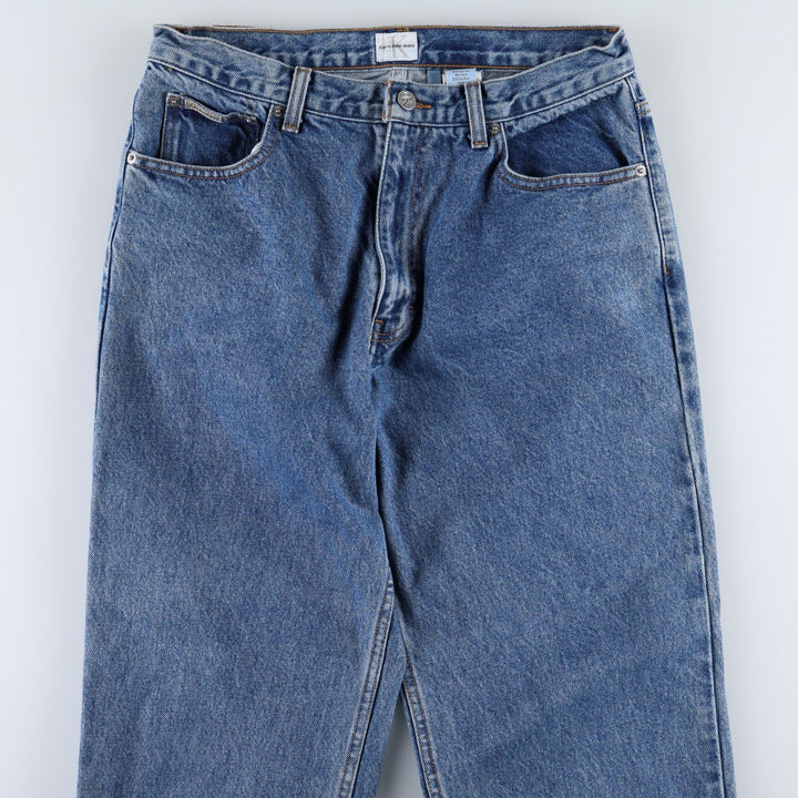 90s-00'S Calvin Klein JEANS Tapered Denim Pants Men's W31 (approx.) cotton blue type Vintage Second Hand