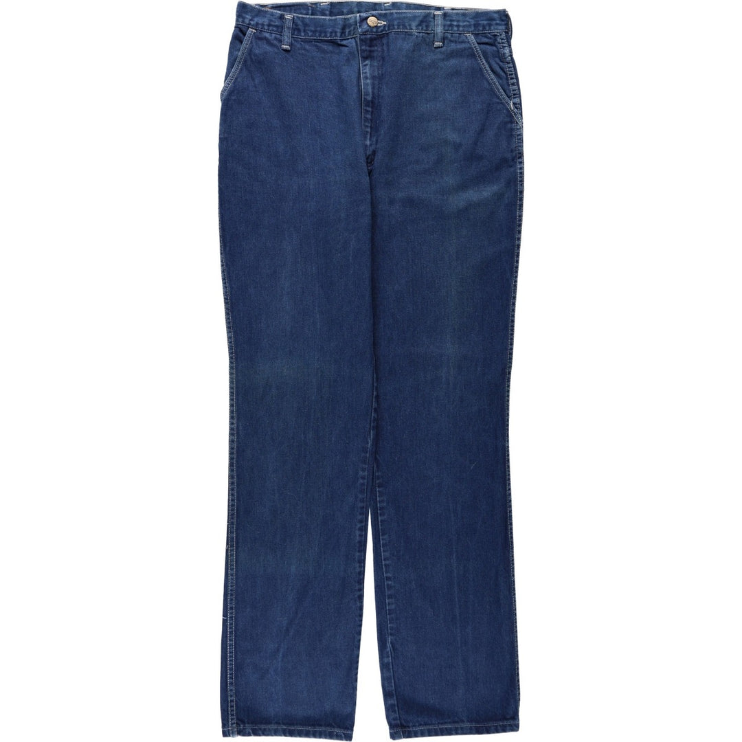 ~90'S Wrangler Regular Fit Tapered Denim Pants, Men's W35 (approx.), Vintage unclear blue type Vintage Second Hand