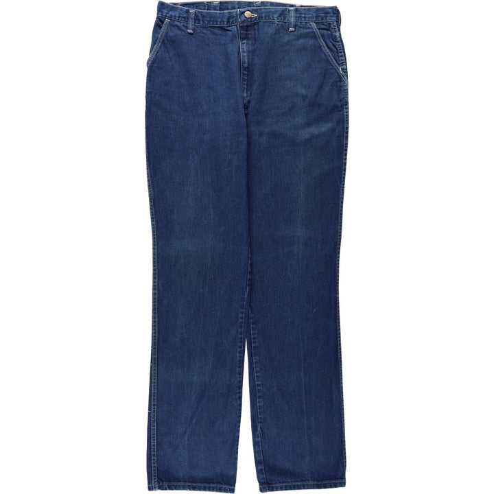 ~90'S Wrangler Regular Fit Tapered Denim Pants, Men's W35 (approx.), Vintage unclear blue type Vintage Second Hand