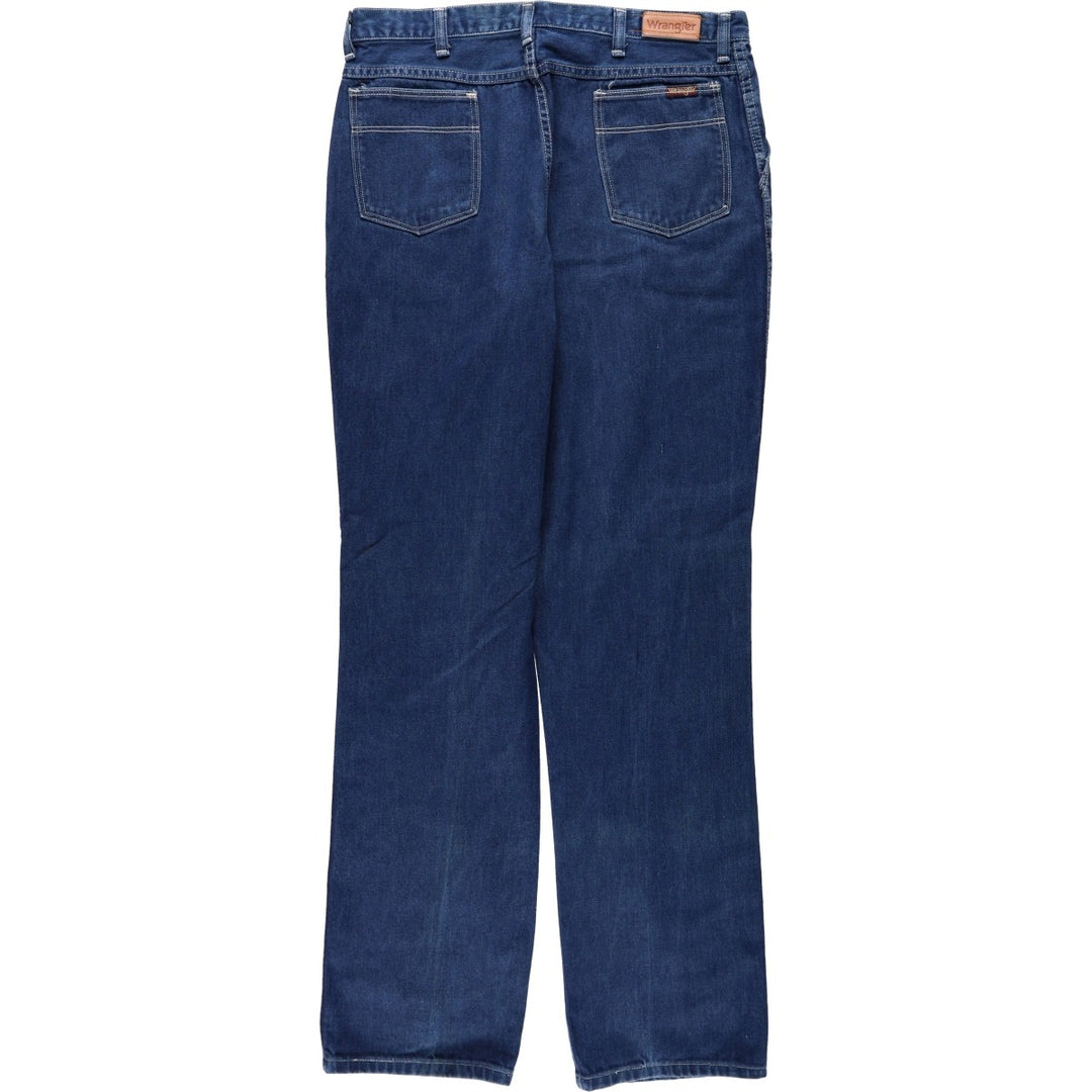 ~90'S Wrangler Regular Fit Tapered Denim Pants, Men's W35 (approx.), Vintage unclear blue type Vintage Second Hand