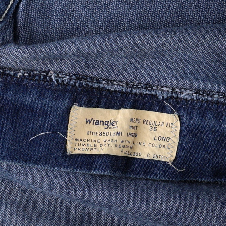 ~90'S Wrangler Regular Fit Tapered Denim Pants, Men's W35 (approx.), Vintage unclear blue type Vintage Second Hand