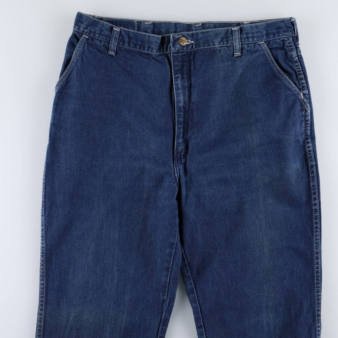 ~90'S Wrangler Regular Fit Tapered Denim Pants, Men's W35 (approx.), Vintage unclear blue type Vintage Second Hand