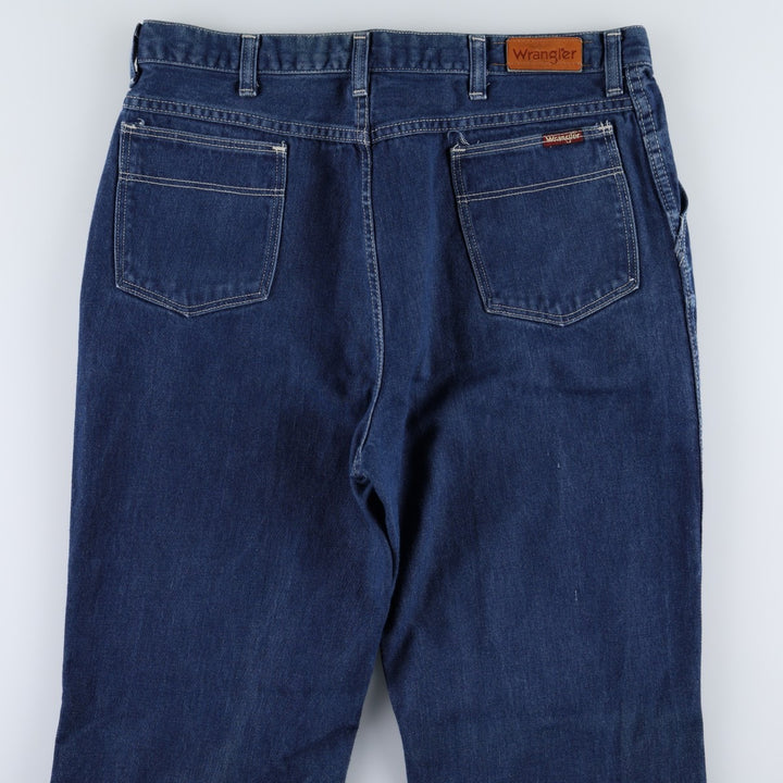 ~90'S Wrangler Regular Fit Tapered Denim Pants, Men's W35 (approx.), Vintage unclear blue type Vintage Second Hand
